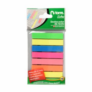 Banderitas Resaltadoras de Texto 8 Colores 160 Ud Torre