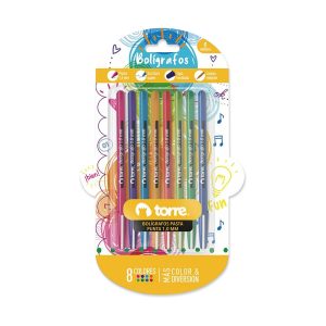Set 8 Bolígrafos 1,0mm Color Fun Torre