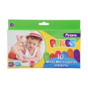Set 10 Maxi Marcadores Pekes Colores Torre