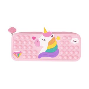 Estuche Escolar Silicona Unicornio Adix